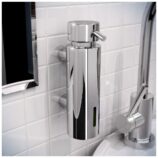 Dozownik mydła w płynie mocowany do ściany, pojemność zbiornika 300 ml, polerowany