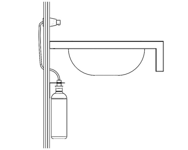 Dozownik mydła w płynie ścienny WALEC, wersja matowa Dozownik mydła w płynie ścienny WALEC, wersja matowa