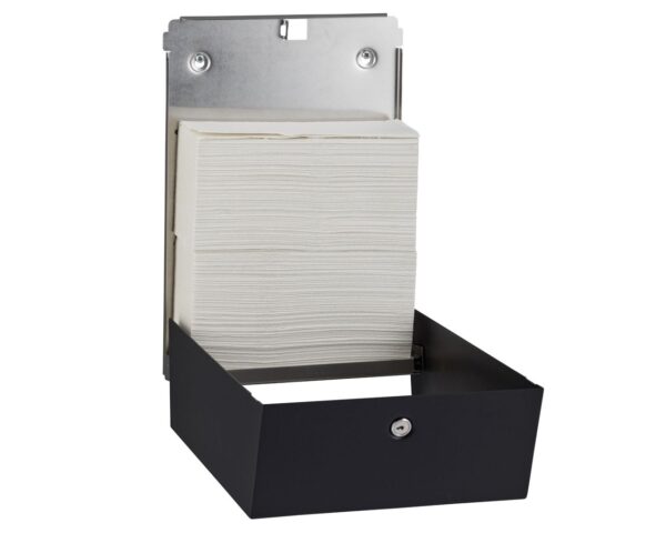 Pojemnik na ręczniki składane MERIDA STELLA SLIM BLACK LINE MAXI, czarny Pojemnik na ręczniki składane MERIDA STELLA SLIM BLACK LINE MAXI, czarny