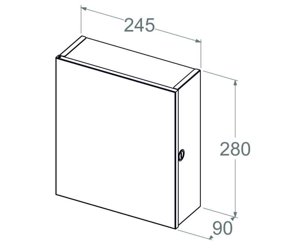 Podszafkowy pojemnik na ręczniki składane MERIDA STELLA SLIM MAXI, stal matowa