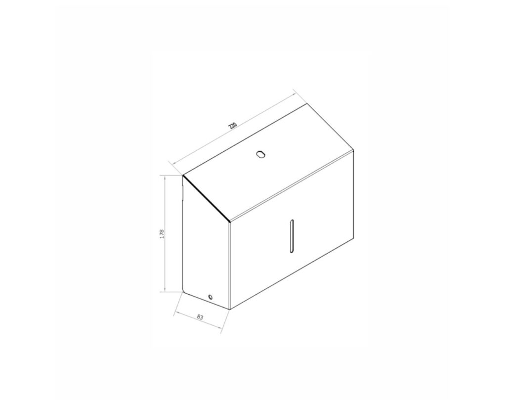 Pojemnik na ręczniki składane MERIDA STELLA SLIM MINI, stal polerowana