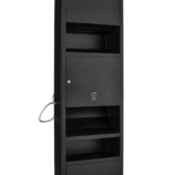 Wnękowy pojemnik na ręczniki pojedyncze z suszarką do rąk i koszem MERIDA STELLA BLACK LINE