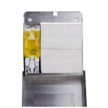 Pojemnik na ręczniki składane z bezdotykowym automatycznym dozownikiem mydła w pianie i z lustrem ze stali SuperMirror „3 w 1" MERIDA STELLA SLIM WHITE LINE COMBO, biały