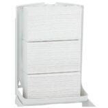 Pojemnik na ręczniki składane MERIDA TOP MAXI, tworzywo ABS, biały, okienko szare