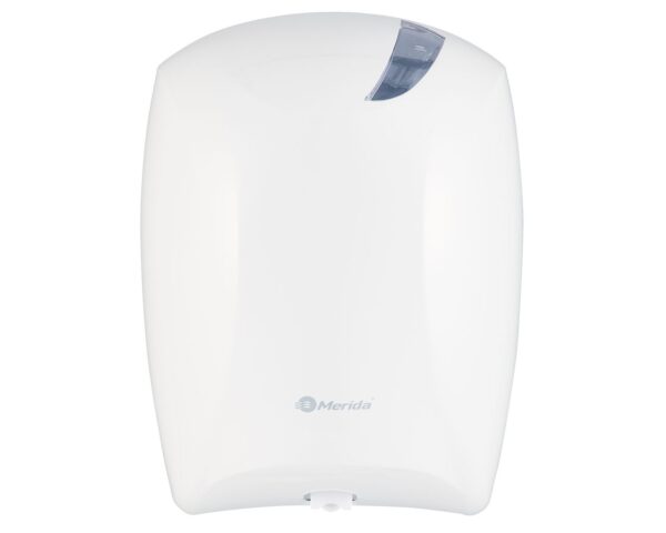 Pojemnik na papier toaletowy lub ręczniki w roli w systemie listkowym CENTER PULL, tworzywo ABS, biały Pojemnik na papier toaletowy lub ręczniki w roli w systemie listkowym CENTER PULL, tworzywo ABS, biały