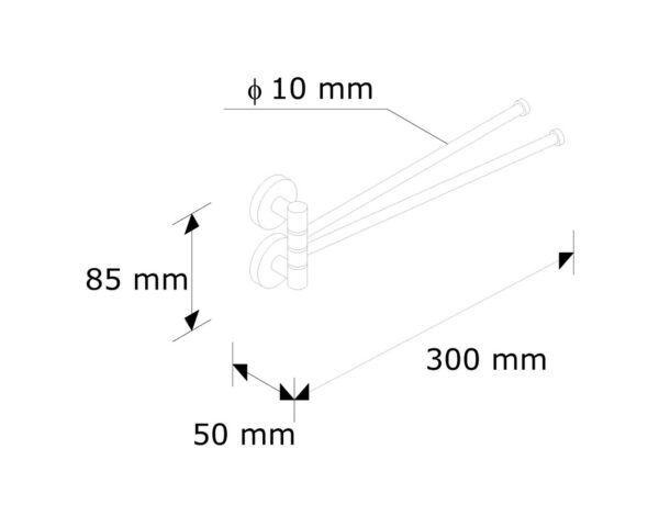 Wieszak ruchomy podwójny L300 Wieszak ruchomy podwójny L300