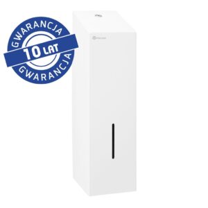 Pojemnik na papier toaletowy w listkach MERIDA STELLA WHITE LINE, pojemność do 675 szt., biały