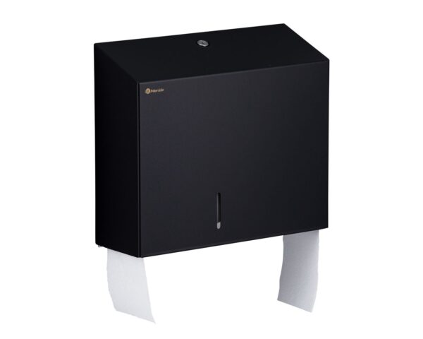 Pojemnik na papier toaletowy MERIDA STELLA DUO BLACK LINE z uchwytem na resztkę rolki papieru, średnica papieru do 20 cm, czarny Pojemnik na papier toaletowy MERIDA STELLA DUO BLACK LINE z uchwytem na resztkę rolki papieru, średnica papieru do 20 cm, czarny