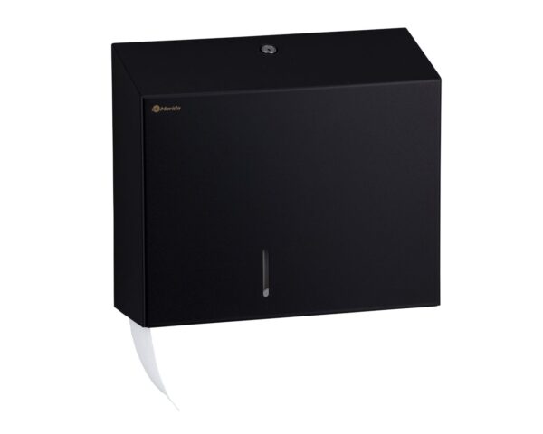 Pojemnik na papier toaletowy MERIDA STELLA DUO BLACK LINE z uchwytem na resztkę rolki papieru, średnica papieru do 20 cm, czarny Pojemnik na papier toaletowy MERIDA STELLA DUO BLACK LINE z uchwytem na resztkę rolki papieru, średnica papieru do 20 cm, czarny