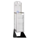 Pojemnik na papier toaletowy w listkach MERIDA STELLA BLACK LINE, pojemność do 675 szt., czarny