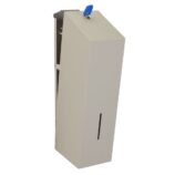 Pojemnik na papier toaletowy w listkach MERIDA STELLA SILK GREY LINE, pojemność do 675 szt., szary jedwabisty