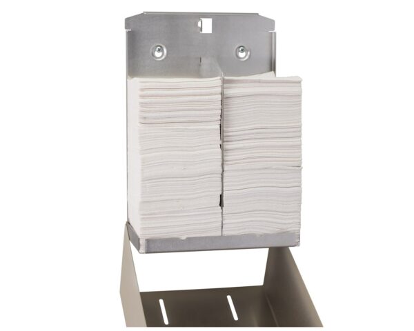 Pojemnik na papier toaletowy w listkach MERIDA STELLA SILK GREY, pojemność do 900 szt., szary jedwabisty Pojemnik na papier toaletowy w listkach MERIDA STELLA SILK GREY, pojemność do 900 szt., szary jedwabisty