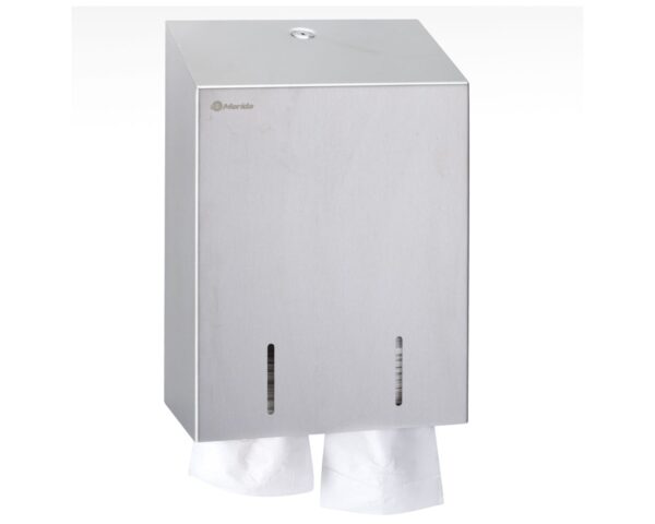 Pojemnik na papier toaletowy w listkach MERIDA STELLA, pojemność do 900 szt., stal matowa Pojemnik na papier toaletowy w listkach MERIDA STELLA, pojemność do 900 szt., stal matowa