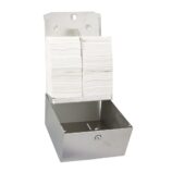 Pojemnik na papier toaletowy w listkach MERIDA STELLA, pojemność do 900 szt., stal matowa