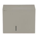 Pojemnik na papier toaletowy MERIDA STELLA DUO STONE GREY LINE z uchwytem na resztkę rolki papieru, średnica papieru do 20 cm, szary kamienny