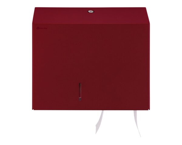 Pojemnik na papier toaletowy MERIDA STELLA DUO RED LINE z uchwytem na resztkę rolki papieru, średnica papieru do 20 cm, czerwony Pojemnik na papier toaletowy MERIDA STELLA DUO RED LINE z uchwytem na resztkę rolki papieru, średnica papieru do 20 cm, czerwony