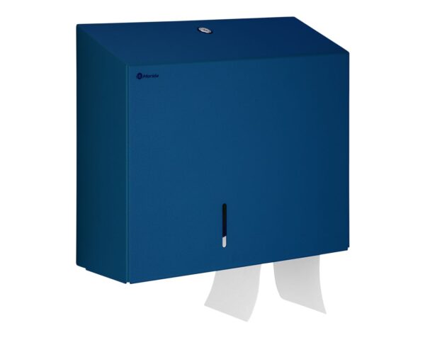 Pojemnik na papier toaletowy MERIDA STELLA DUO BLUE LINE z uchwytem na resztkę rolki papieru, średnica papieru do 20 cm, niebieski Pojemnik na papier toaletowy MERIDA STELLA DUO BLUE LINE z uchwytem na resztkę rolki papieru, średnica papieru do 20 cm, niebieski