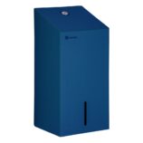 Pojemnik na papier toaletowy w listkach MERIDA STELLA BLUE LINE, pojemność do 450 szt., niebieski