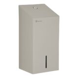 Pojemnik na papier toaletowy w listkach MERIDA STELLA STONE GREY LINE, pojemność do 450 szt., szary kamienny