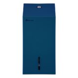 Pojemnik na papier toaletowy w listkach MERIDA STELLA BLUE LINE, pojemność do 450 szt., niebieski