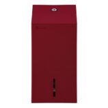 Pojemnik na papier toaletowy w listkach MERIDA STELLA RED LINE, pojemność do 450 szt., czerwony