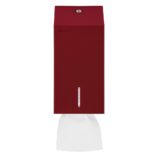 Pojemnik na papier toaletowy w listkach MERIDA STELLA RED LINE, pojemność do 450 szt., czerwony