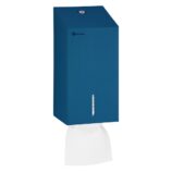Pojemnik na papier toaletowy w listkach MERIDA STELLA BLUE LINE, pojemność do 450 szt., niebieski