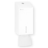 Pojemnik na papier toaletowy w listkach MERIDA STELLA WHITE LINE , pojemność do 450 szt., biały