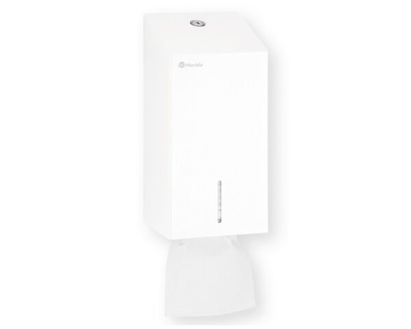 Pojemnik na papier toaletowy w listkach MERIDA STELLA WHITE LINE , pojemność do 450 szt., biały Pojemnik na papier toaletowy w listkach MERIDA STELLA WHITE LINE , pojemność do 450 szt., biały