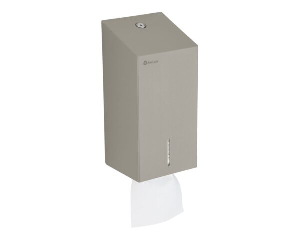 Pojemnik na papier toaletowy w listkach MERIDA STELLA STONE GREY LINE, pojemność do 450 szt., szary kamienny Pojemnik na papier toaletowy w listkach MERIDA STELLA STONE GREY LINE, pojemność do 450 szt., szary kamienny