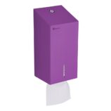 Pojemnik na papier toaletowy w listkach MERIDA STELLA VIOLET LINE, pojemność do 450 szt., fioletowy