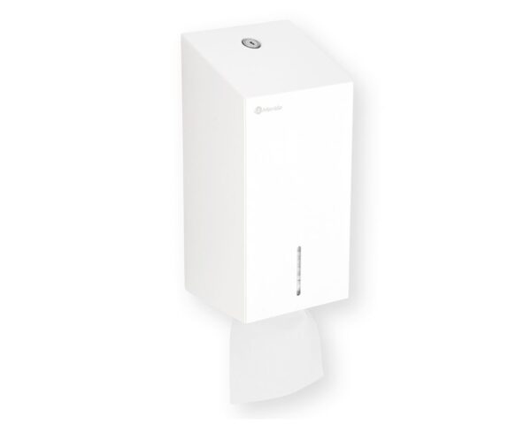 Pojemnik na papier toaletowy w listkach MERIDA STELLA WHITE LINE , pojemność do 450 szt., biały Pojemnik na papier toaletowy w listkach MERIDA STELLA WHITE LINE , pojemność do 450 szt., biały