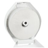 Pojemnik na papier toaletowy MERIDA TOP MEGA, tworzywo ABS, biały, okienko niebieskie