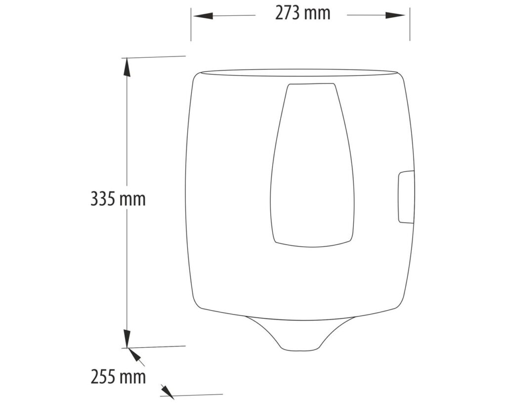Pojemnik na ręczniki w rolach w systemie listkowym MERIDA ONE CENTER PULL, tworzywo ABS, biały
