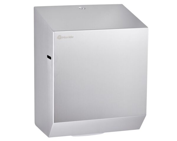 Mechaniczny podajnik ręczników papierowych w rolach MERIDA STELLA AUTOMATIC MAXI, stal matowa Mechaniczny podajnik ręczników papierowych w rolach MERIDA STELLA AUTOMATIC MAXI, stal matowa