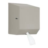 Pojemnik na ręczniki papierowe w rolach lub papier toaletowy w systemie listkowym MERIDA STELLA STONE GREY LINE MINI, szary kamienny