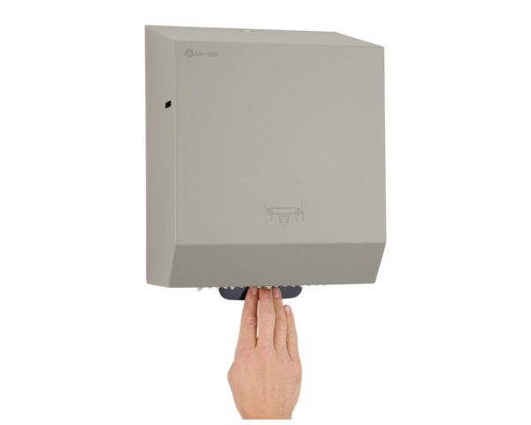 Mechaniczny podajnik ręczników papierowych w rolach MERIDA STELLA STONE GREY LINE, szary kamienny Mechaniczny podajnik ręczników papierowych w rolach MERIDA STELLA STONE GREY LINE, szary kamienny