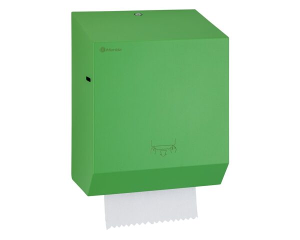 Mechaniczny podajnik ręczników papierowych w rolach MERIDA STELLA GREEN LINE, zielony Mechaniczny podajnik ręczników papierowych w rolach MERIDA STELLA GREEN LINE, zielony