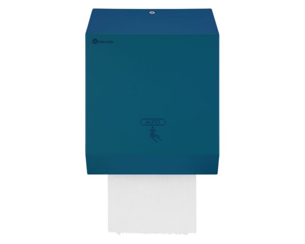 Automatyczny bezdotykowy podajnik ręczników papierowych w rolach MERIDA STELLA BLUE LINE AUTOMATIC MAXI, niebieski Automatyczny bezdotykowy podajnik ręczników papierowych w rolach MERIDA STELLA BLUE LINE AUTOMATIC MAXI, niebieski