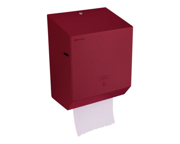 Automatyczny bezdotykowy podajnik ręczników papierowych w rolach MERIDA STELLA RED LINE AUTOMATIC MAXI, czerwony Automatyczny bezdotykowy podajnik ręczników papierowych w rolach MERIDA STELLA RED LINE AUTOMATIC MAXI, czerwony