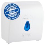 Mechaniczny podajnik ręczników MERIDA TOP niebieski za 100 zł netto przy zakupie 2 kartonów ręczników MERIDA TOP AUTOMATIC RAB312 (12 x 240 m = 2 800 m, 10 656 listków)