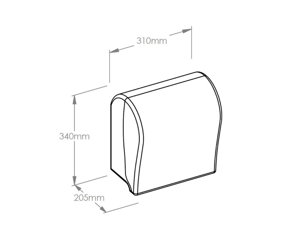Mechaniczny podajnik ręczników w rolach MERIDA UNIQUE SOLID CUT ORANGE SPARK LINE