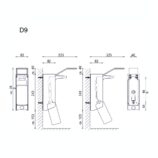Dozownik płynu dezynfekcyjnego z przyciskiem łokciowym, pojemność zbiornika 500 ml, metalowy