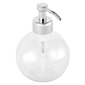 Dozownik mydła z pojemnikiem w kształcie kuli stojący, pojemność zbiornika 150 ml, chromowany mosiądz