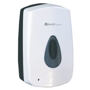 Bezdotykowy automatyczny dozownik mydła w pianie MERIDA TOP AUTOMATIC na jednorazowe wkłady 700 g, tworzywo ABS, biały, tył szary, okienko szare