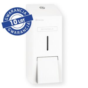 Dozownik płynu dezynfekcyjnego w sprayu MERIDA STELLA WHITE LINE, pojemność wkładów 1000 ml , biały