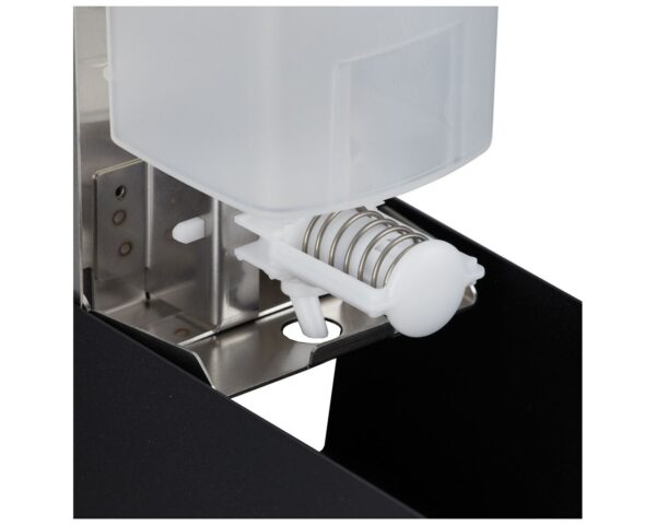 Dozownik mydła w płynie MERIDA STELLA BLACK LINE MINI, pojemność zbiornika 400 ml, czarny Dozownik mydła w płynie MERIDA STELLA BLACK LINE MINI, pojemność zbiornika 400 ml, czarny