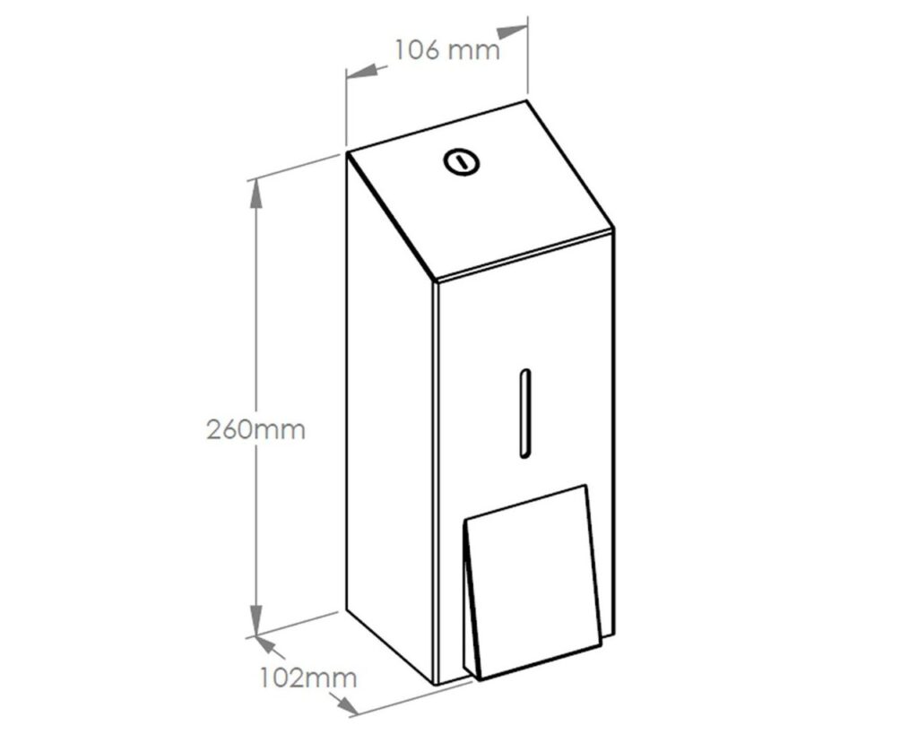 Dozownik mydła w płynie MERIDA STELLA BLACK LINE MAXI, pojemność zbiornika 800 ml, czarny