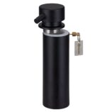 Dozownik mydła w płynie mocowany do blatu MERIDA STELLA BLACK LINE, pojemność zbiornika 300 ml, czarny