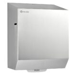 Mechaniczny podajnik ręczników papierowych w rolach MERIDA STELLA AUTOMATIC MAXI, stal matowa